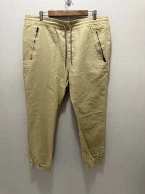 Sean John Linen Blend Jogger Pants – Size 38 – Beige/Tan – Y2K Streetwear - Image 1 of 4