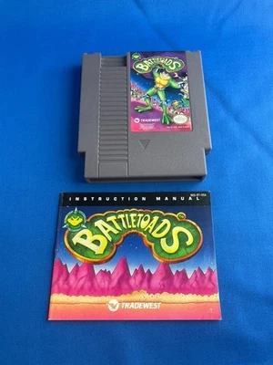 #545 NES Battletoads w Manual, & dust sleeve Cleaned & Tested - Image 1 of 2