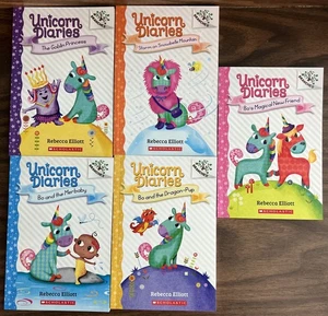 Unicorn Diaries Books Lot of 5 By Rebecca Elliott Scholastic RL2 Grades 1 & 2 - Picture 1 of 12