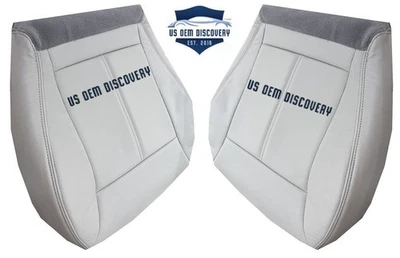 2007 2014 For Ford Edge Driver & Passenger Bottom Leather Seat Cover Stone Gray - Image 1 of 4