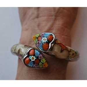 Alan K Murano Millefiori Glas Schlange Scharnier Armband/Armreif - Bild 1 von 5