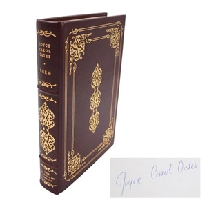 SIGNED The Franklin Library THEM by Joyce Carol Oates - LEATHER 1979 - Picture 1 of 12
