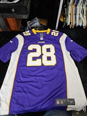 Camiseta Nike Adrian Peterson Minnesota Vikings PARA HOMBRES Grande Sobre el Campo Púrpura NFL Foto 1 de 4