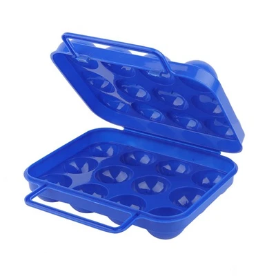 Double Side Plastic Egg Tray Storage Box Case Holder Container With Handle For - Image 1 of 4