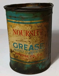 1940er Vintage NOURSE ÖLDOSE FETTDOSE ÖLDOSE Kansas City MO POUND FETTDOSE - Bild 1 von 24