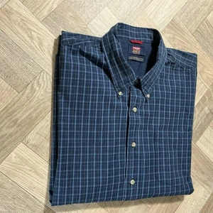 Wrangler Jeans Co. Cool River Cotton Shirt β Navy Check - Picture 1 of 8