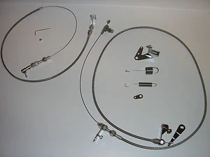 Budget Ford C4 C-4 24" Throttle & Kickdown Cable Carb Bracket Linkage Springs - Picture 1 of 3