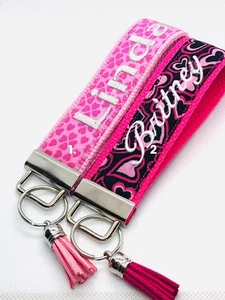 portachiavi monogrammato, CUORI/regalo anniversario/braccialetto/rosa - Foto 1 di 6