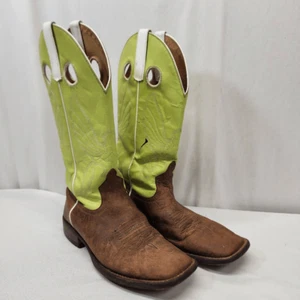 Anderson Bean Horse Power Stiefel Herren 9 D grün eckige Zehenpartie Western Toast Bison - Bild 1 von 9