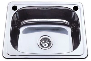 35 Litre Inset Stainless Steel Laundry Sink Trough - Available with Bypass Kit - Picture 1 of 7