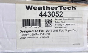 WeatherTech 443052 FloorLiner for 2011-2016 Ford Super Duty - 2nd Row, Black * - Picture 1 of 1