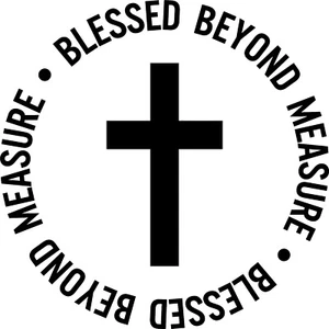 Blessed Beyond Measure Christianity Vinyl Decal Sticker for Car/Window/Wall - Picture 1 of 2