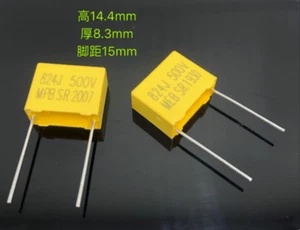 10 piezas MPB MKP CBB 824J 500V 0.82UF 500V P15 paso = condensador de seguridad de 15 mm - Imagen 1 de 1