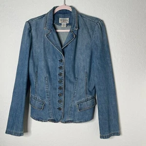Vtg Ralph Lauren Polo Jeans Co Denim Jacket Women's Size Large Victorian Style - Picture 1 of 8