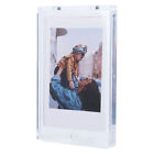 Clear PC Photo Frame Holder Free Standing Desktop Double Sided Picture Displ IDS