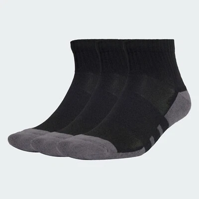 adidas Essentials CLIMACOOL Cushioned Sports Socks Black Quarter Low Cut 3 Pairs - Image 1 of 4