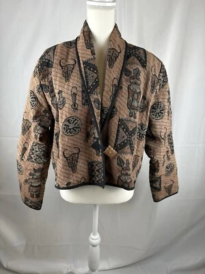 Carrie Allen XL Rare Native American, Aztec, Tribal, Southwestern Native Jacket - Image 1 of 4