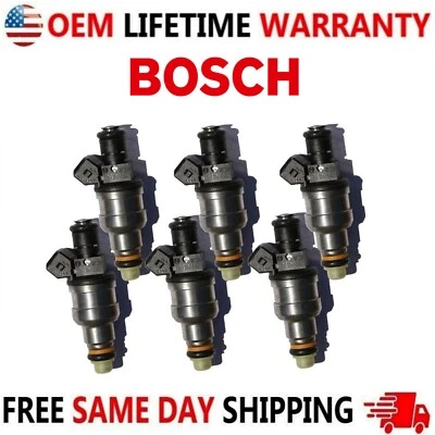 OEM 6x Bosch Fuel Injectors Fits 95-98 Audi A6 Quattro Cabriolet 2.8L 0280150552 - Image 1 of 4