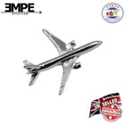 BOEING 777 B777 Airplane Silver Plated Necktie Jacket Tie Pin Badge