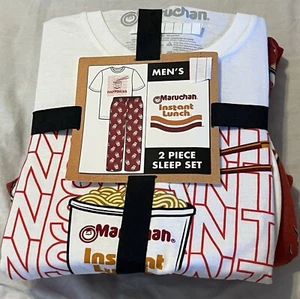 Men's Pajamas Maruchan Outfit Size 2XL 2pc Soup Sleep Set Lounge Pants Shirt - Picture 1 of 5