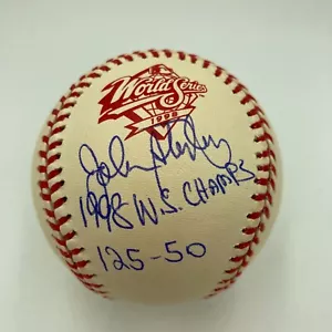 John Sterling 1998 W.S. Champs 125-50 Signed 1998 World Series Baseball JSA COA - Picture 1 of 8