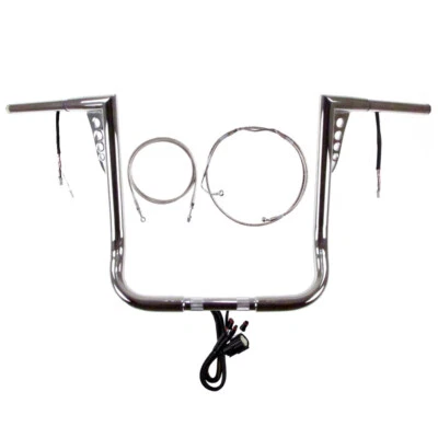 Kit de barra de disparo caliente precableada 1 1/4" cromada 16" Harley Ultra 2016-2023, limitada con ABS Foto 1 de 3
