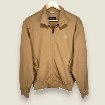 Fred Perry Harrington Track Jacket Men XS Beige Full Zip Casual Modern Pockets - Image 1 of 4