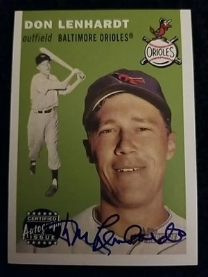 2003 Topps Heritage Real One Autograph (Blue) Don Lenhardt #RO-DL Baltimore O's - Image 1 of 2