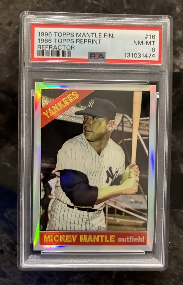 Topps Mickey Mantle #16 1996 refractor PSA 8  Foto 1 de 1