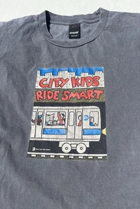 Camiseta para hombre OnlyNY gris City Kids XL paseo metro inteligente NYC EE. UU. ropa de calle - Imagen 1 de 10