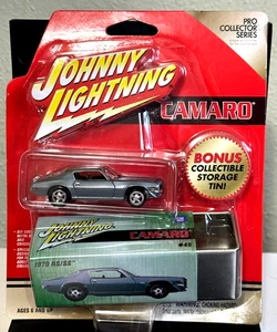 JOHNNY LIGHTNING 1970 CHEVY CAMARO RS/SS WITH PRO COLLECTOR TIN 1:64 DIECAST CAR - Bild 1 von 3