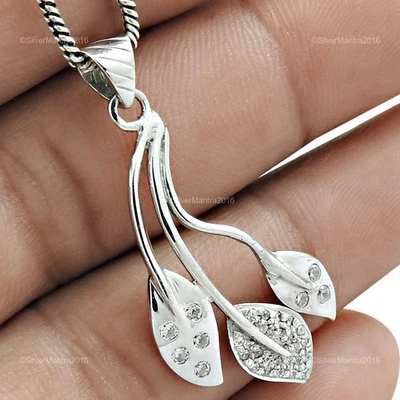 Dicembre Birth Zircone Cubico Pietra Nozze Nero Friday Ciondolo Argento Sterling - Immagine 1 di 4