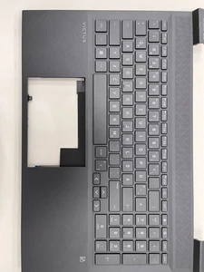 HP Victus 16-D 16-E Topcase Handauflage Tastatur DE Schwarz Beleuchtet Original - Bild 1 von 3