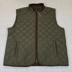 Tahari Weste Herren XXL olivgrün gesteppt Fleece gefüttert Full Zip Outdoor Freizeit 78 - Bild 1 von 14