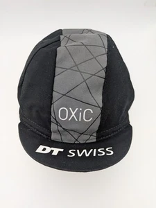 Italy Made Cycling Cap Oxic DT Swiss Black Grey Elastic Back - Picture 1 of 5