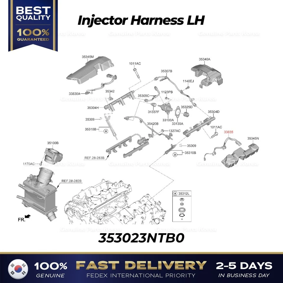 ⭐Genuino⭐ Arnés inyector LH 353023NTB0 para Hyundai Genesis G80 G90 Foto 1 de 1