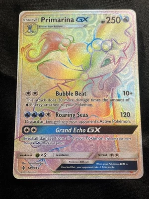 Pokémon TCG Primarina GX Holo Secret Rare Card 149/145 Guardians Rising - Image 1 of 2