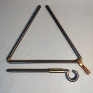 Rustic Triangle Dinner Bell Steel w/Striker Hand And Hearth Target - Picture 1 of 5