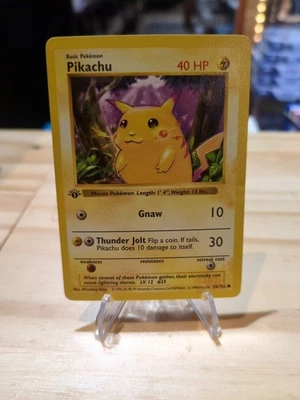 Pokemon Cards: Base Set 1st Edition Common: Red Cheek Pikachu 58/102 - Image 1 of 4