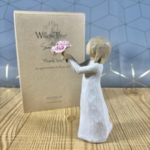 Willow Tree Demdaco 2013 Thank You Pink Peonies Holz Figur Lordi 27267 Neu in OVP - Bild 1 von 14