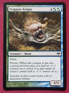 Magic The Gathering EVENTIDE TRAPJAW KELPIE blue/green card MTG - Picture 1 of 2