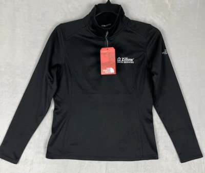 The North Face Top Women M Black Pullover Fleece Tech 1/4 Zip Mock Neck Outdoor - Image 1 of 4
