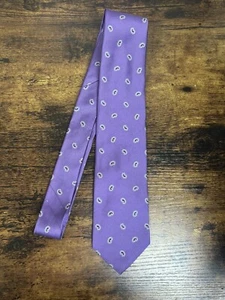 Brooks Brothers Light Purple Tie With Paisley 100% Silk Men's Necktie 58" - Picture 1 of 5