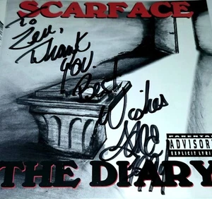 SCARFACE SIGNED CD THE DIARY ALBUM RAP A LOT RECORDS 1994 NOO TRYBE G FUNK lp 12 - Picture 1 of 24