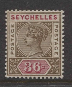 SEYCHELLES - 1897/1900 36c MARRÓN Y CARMÍN COMO NUEVO SG.32.  (REF.D353) - Imagen 1 de 1