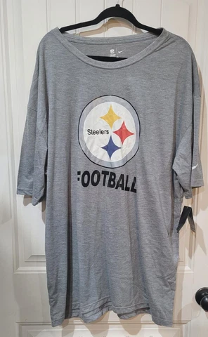 Men's Pittsburgh Steelers NFL Nike Gray T-shirt- Size 3XL- NWT Cover