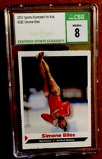 Simone Biles Rookie 2014 SI For Kids Sports Illustrated CSG 8 Graded TRUE RC USA