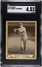 CHARLIE GEHRINGER 1940 Play Ball Gum #41 SGC 4.5 VG-EX+ DETROIT TIGERS HOF