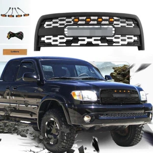 Front Grille fits for Tundra 2003-2006 W/Light W/Letters Matte Black Mesh - Picture 1 of 6