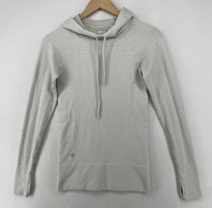 ATHLETA Hoodie XS Top Pullover Thumbholes Long Sleeve Gray - Picture 1 of 14